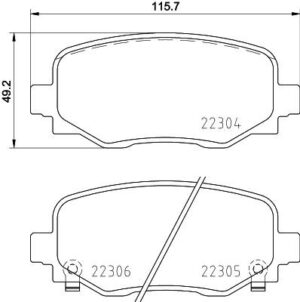 PASTIGLIE FRENO ANT. FIAT 500X/JEEP RENEGADE 50290468