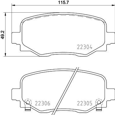 PASTIGLIE FRENO ANT. FIAT 500X/JEEP RENEGADE 50290468